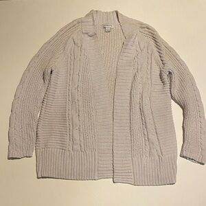 JCPenney Women's Cable Knit Cardigan in Cream